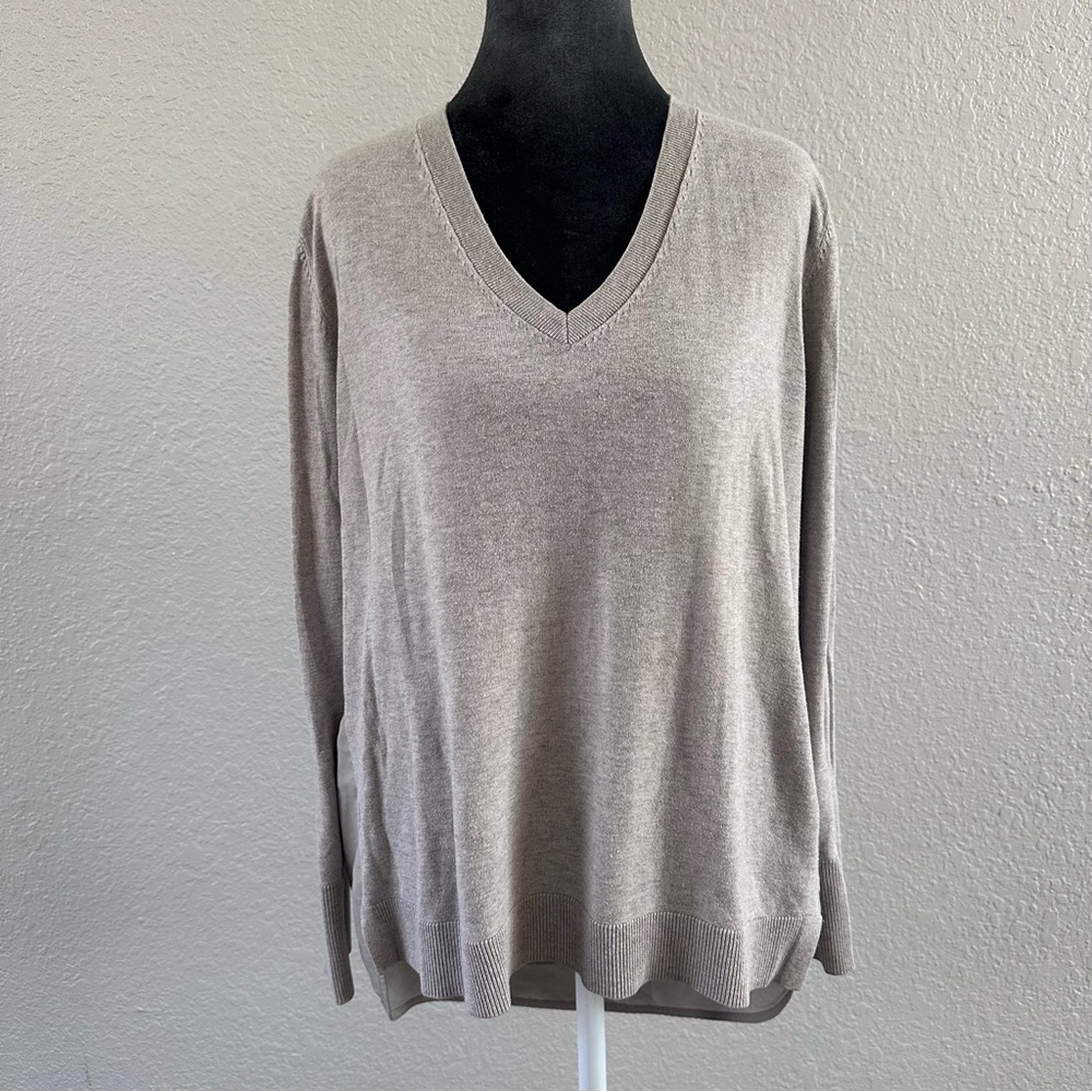 Banana Republic Pima Cotton Cashmere V-Neck Sweater Top Small